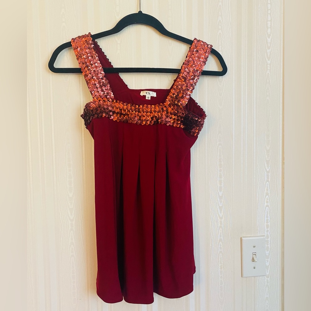 Studded glittery cocktail top